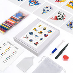 12 Mini Broderies Diamants - Football