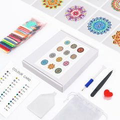 12 Mini Broderies Diamants - Mandalas