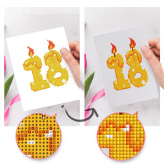 12 Mini Broderies Diamants - Anniversaire