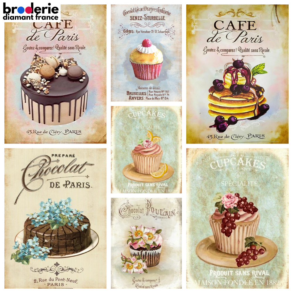 Broderie Diamant - Affiches de Pâtisseries Vintage 2