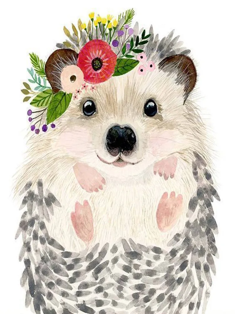 Broderie Diamant - Animaux en Fleurs  Chien 2