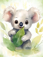 Broderie Diamant - Animaux de la Forêt Aquarelle 2  Koala