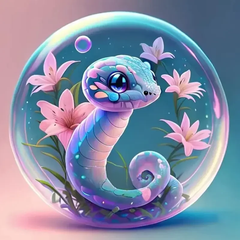 Broderie Diamant - Animaux Mignons Astrologie Chinoise  Serpent