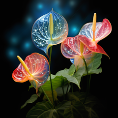 Broderie Diamant - Anthuriums Fleurs Exotiques  7