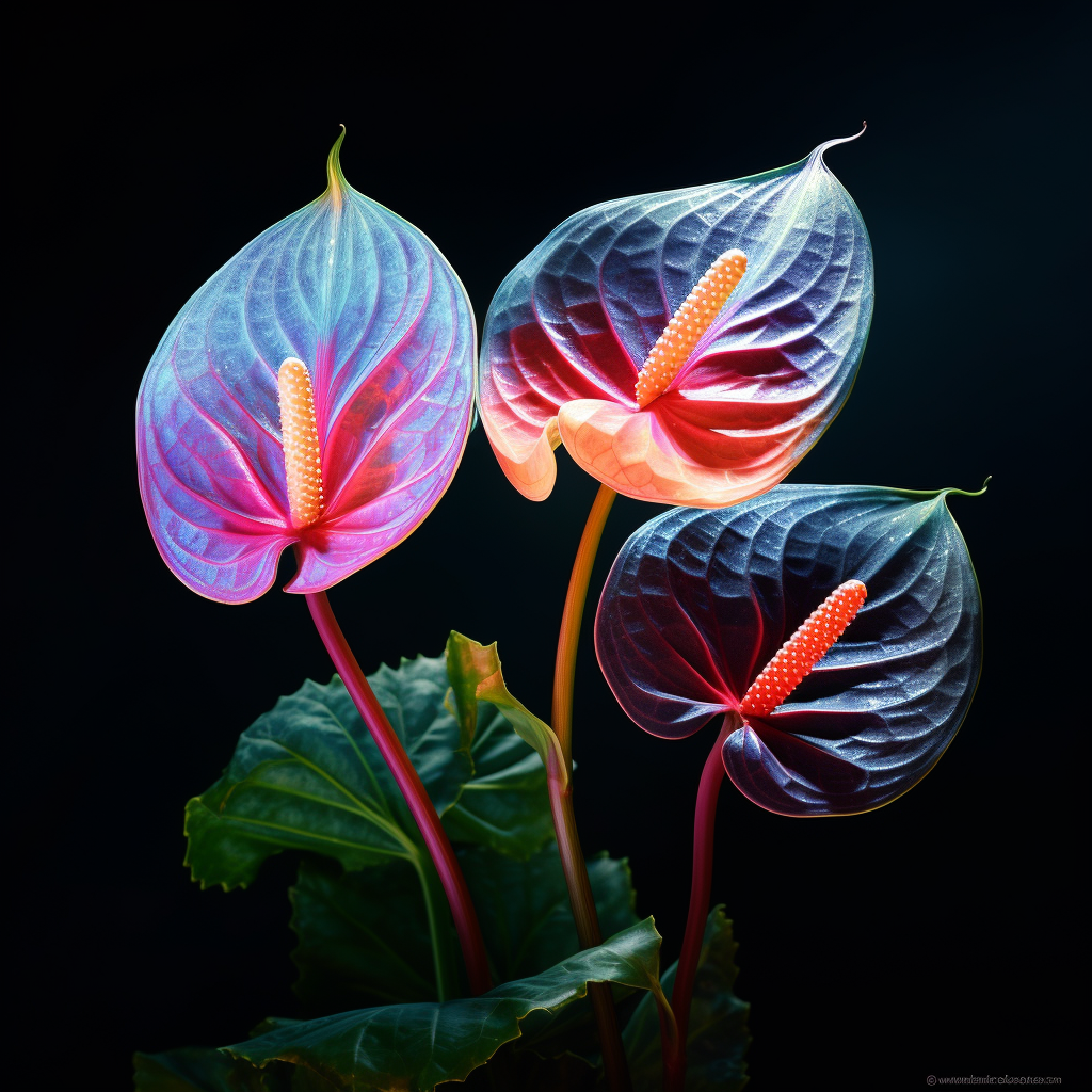 Broderie Diamant - Anthuriums Fleurs Exotiques  6