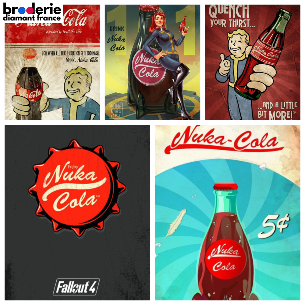 Broderie Diamant - Affiches Nuka Cola Vintage Fallout