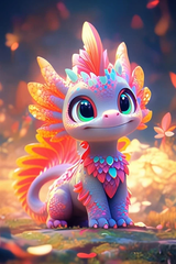 Broderie Diamant - Bébés Dragons Colorés 2  6