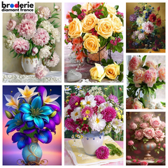 Broderie Diamant - Bouquets de Fleurs Colorées