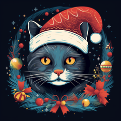 Broderie Diamant - Chats de Noël 2  3