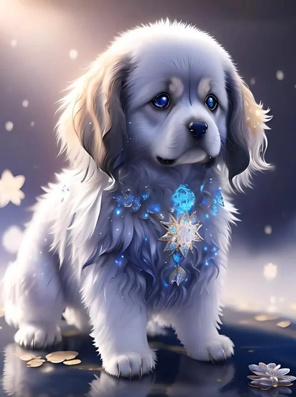 Broderie Diamant - Chiots  6