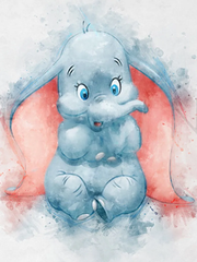 Broderie Diamant - Disney Baby Aquarelle  Dumbo