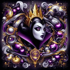 Broderie Diamant - Disney Villains 2  La Reine de Coeur 2