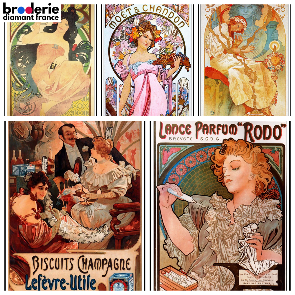 Broderie Diamant - Affiches de Femmes Vintage