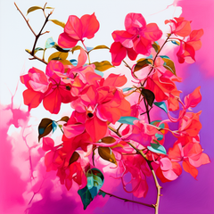 Broderie Diamant - Fleurs Bougainvilliers  2