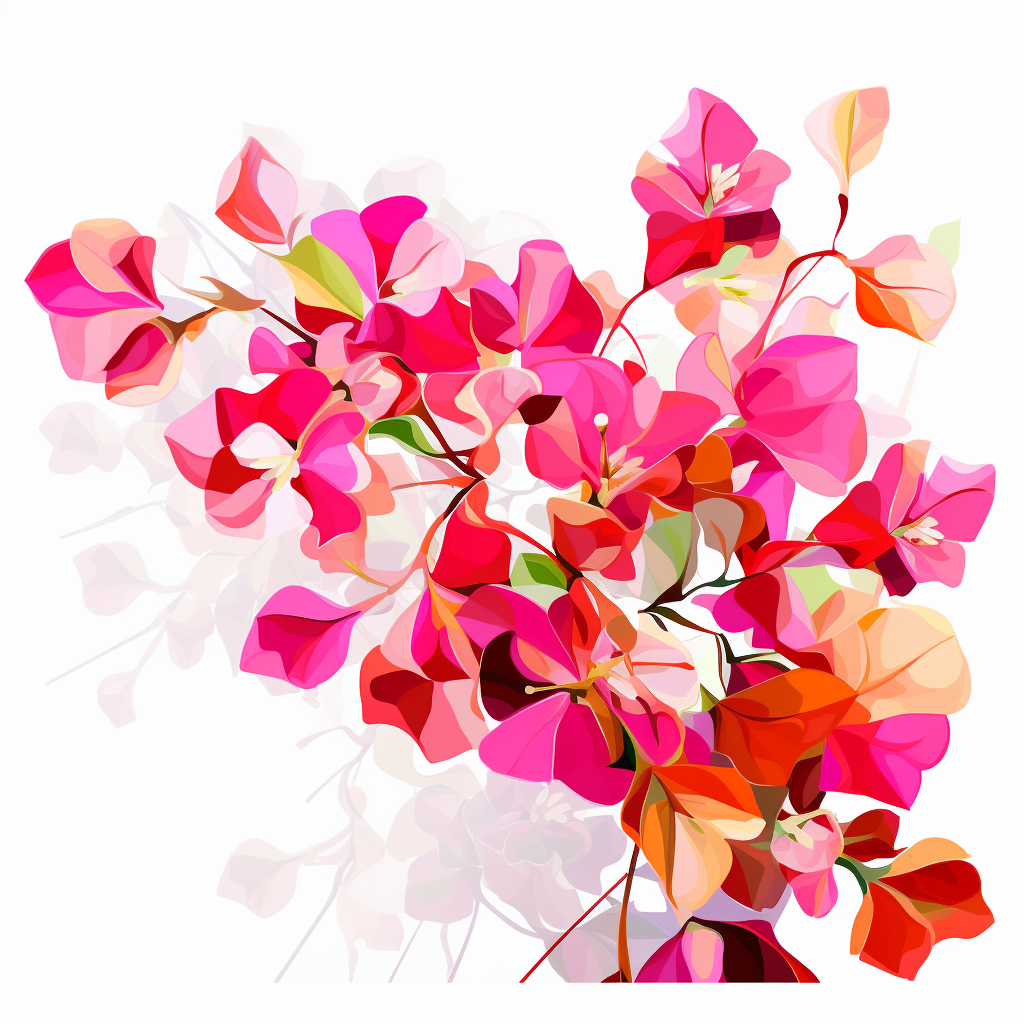 Broderie Diamant - Fleurs Bougainvilliers  10