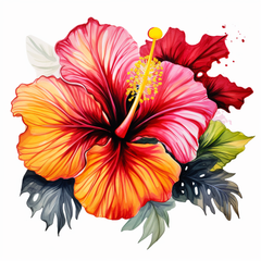 Broderie Diamant - Fleurs Hibiscus  5