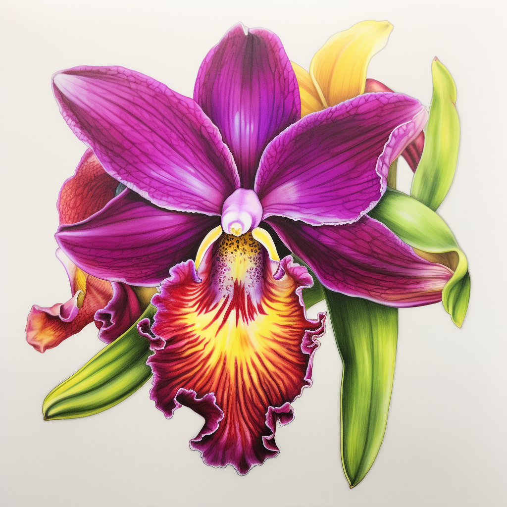 Broderie Diamant - Fleurs Orchidées  9