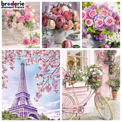 Broderie Diamant - Fleurs Pastel Paris