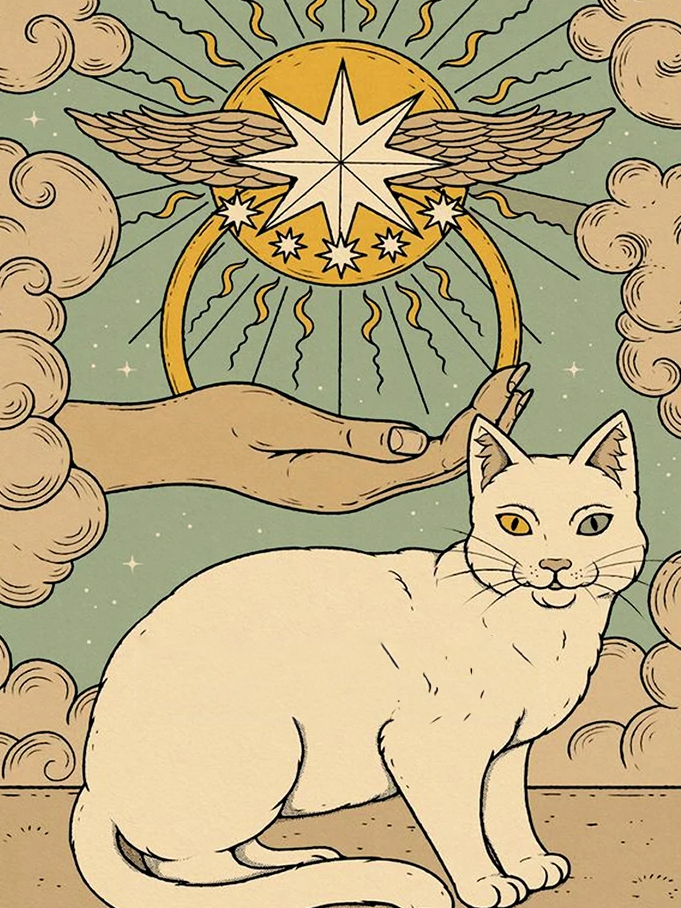 Broderie Diamant - Illustrations de Chats Style Tarot 2