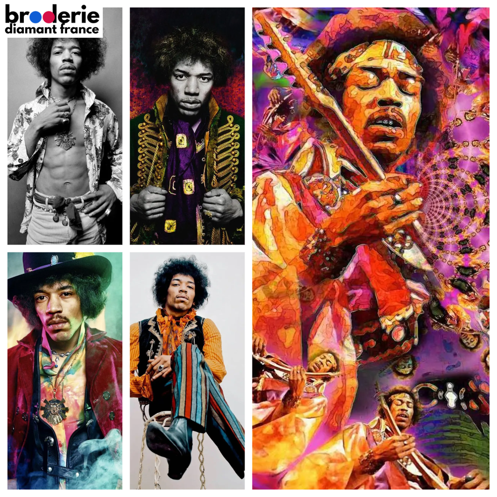 Broderie Diamant - Jimi Hendrix 2