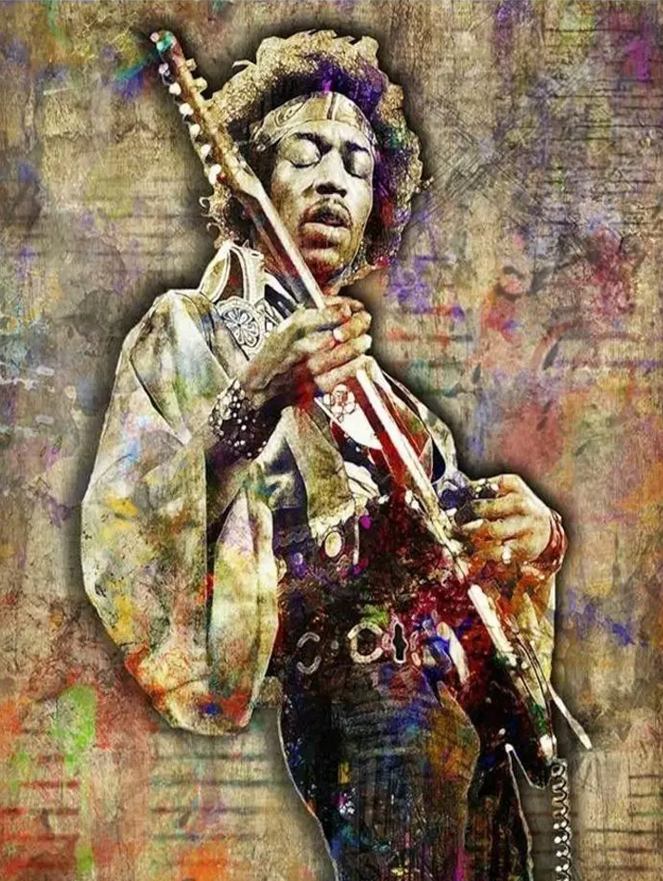 Broderie Diamant - Jimi Hendrix 2 3