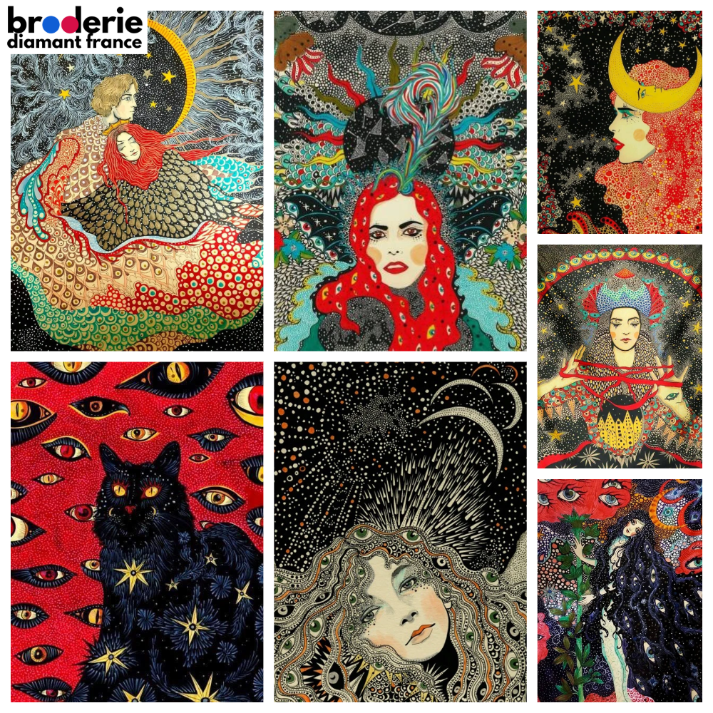 Broderie Diamant - Klimt Psychédéliques