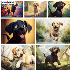 Broderie Diamant - Labradors