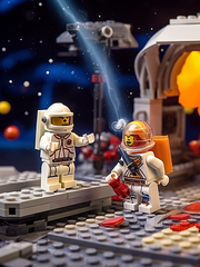 Broderie Diamant - Lego de l'Espace  5