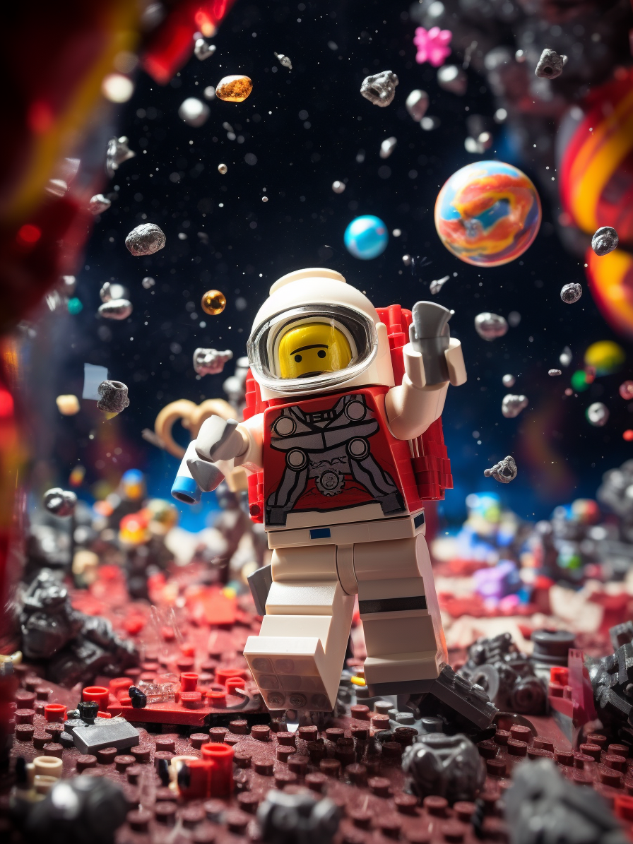 Broderie Diamant - Lego de l'Espace  1