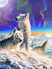 Broderie Diamant - Loups  8