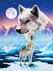 Broderie Diamant - Loups  6