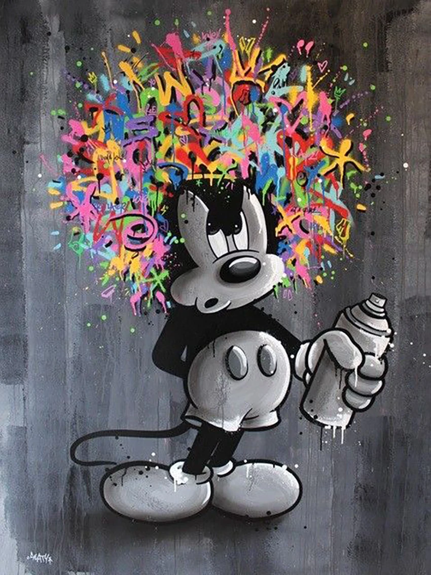 Broderie Diamant - Mickey Street Art  5