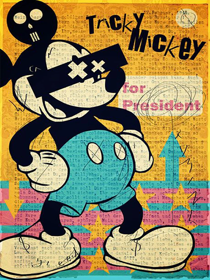 Broderie Diamant - Mickey Street Art  3