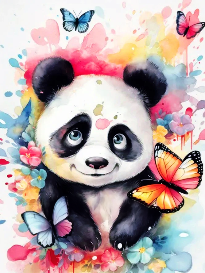 Broderie Diamant - Pandas  3