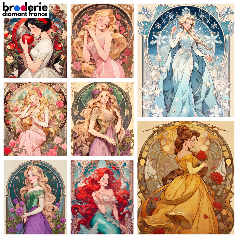 Broderie Diamant - Princesses Disney Tarot