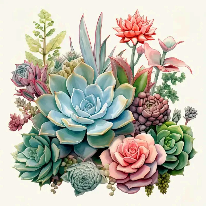 Broderie Diamant - Ravissantes Succulentes 7