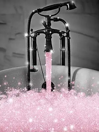 Broderie Diamant - Salle de Bain Femme Rose Girly  5