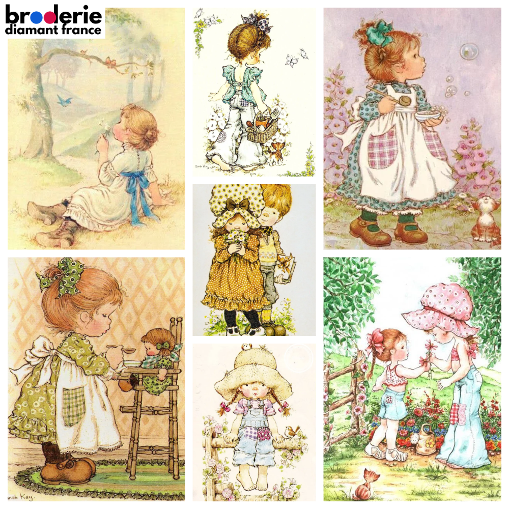 Broderie Diamant - Illustrations Enfants Sarah Kay