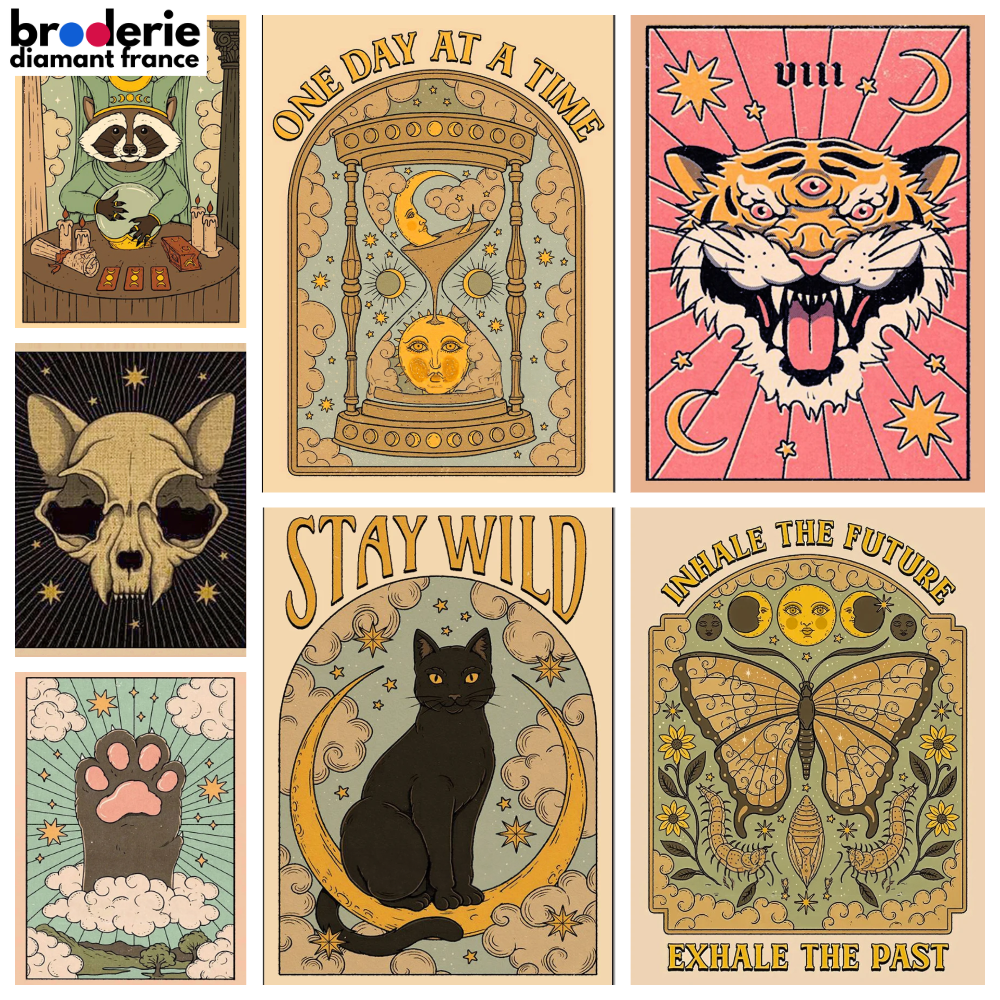 Broderie Diamant - Tarot des Animaux Vintage 2