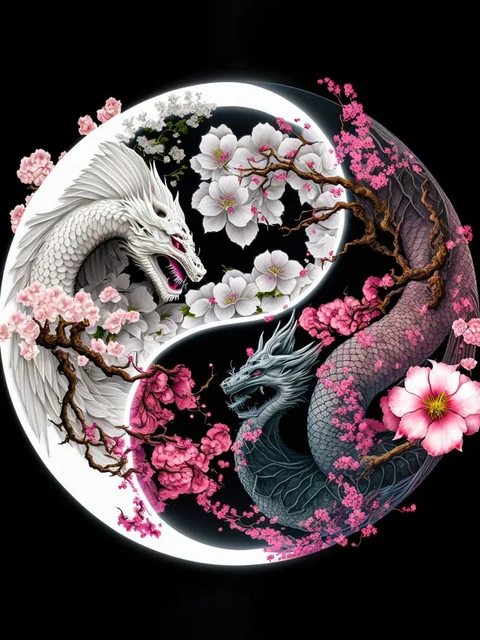 Broderie Diamant - Le Yin et le Yang  8